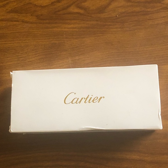 BRAND NEW IN THE BOX CARTIER GLASSES DARK TINT BUFFS BLACK & GOLD - Picture 7 of 10